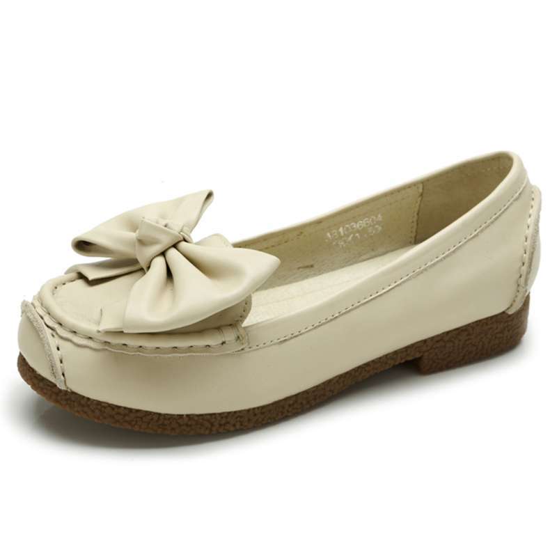 CAMEL/骆驼女蝴蝶结平跟单鞋81036604米白40