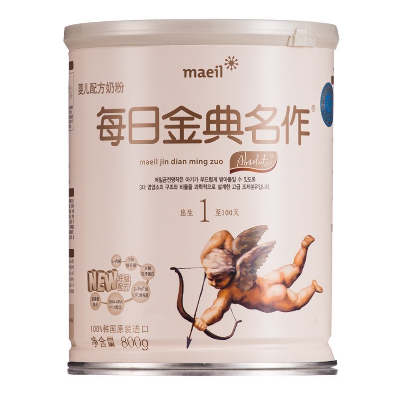 每日(Maeil)金典名作1段（0-3个月）800g罐装奶粉 韩国原装进口