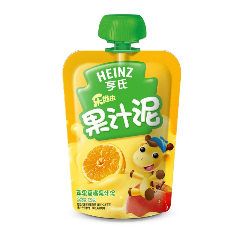 亨氏(Heinz)乐维滋果汁泥（苹果香橙）120g