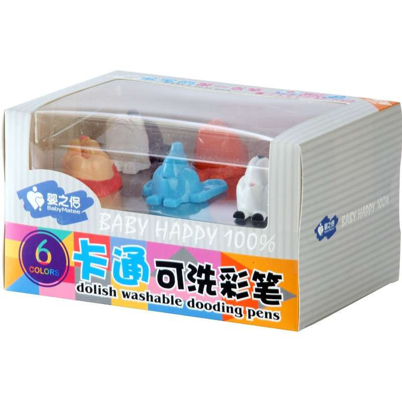 婴之侣6色卡通可洗笔ID-E010A