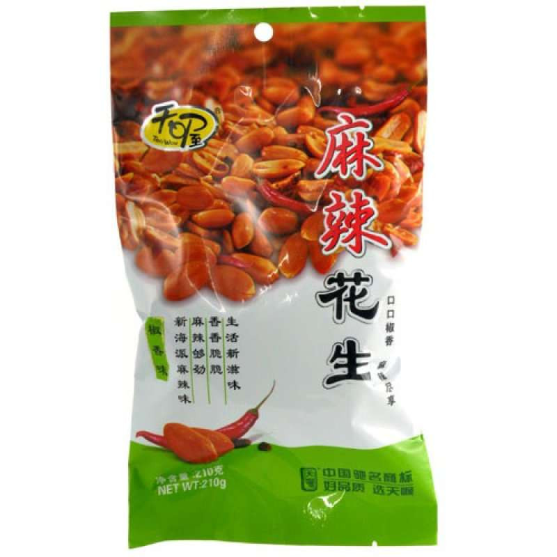 天喔麻辣花生210g