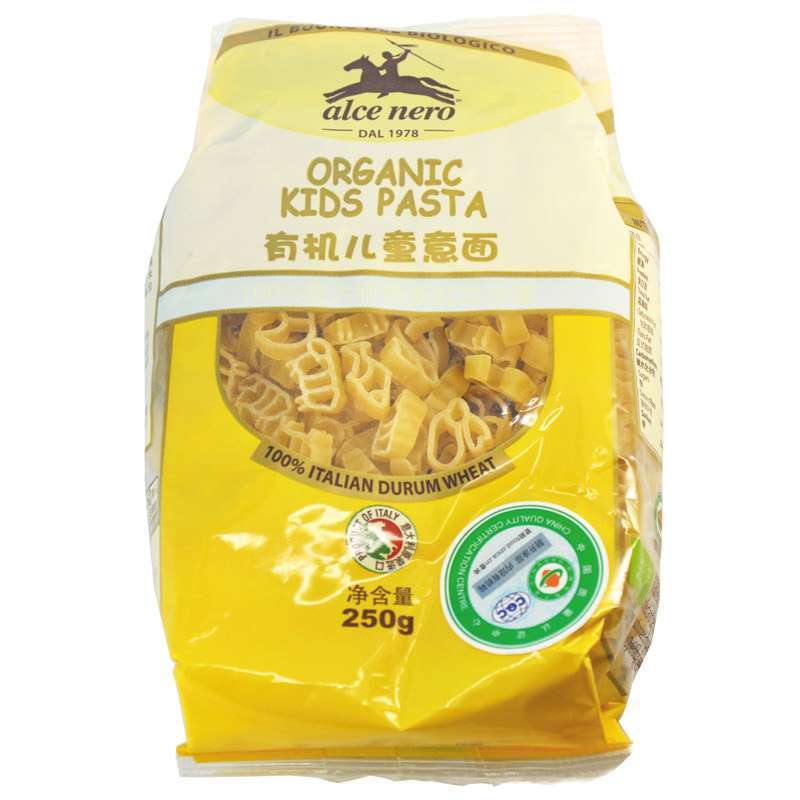 有机尼奥(Alce nero) 有机儿童意面 动物形 250g(意大利)