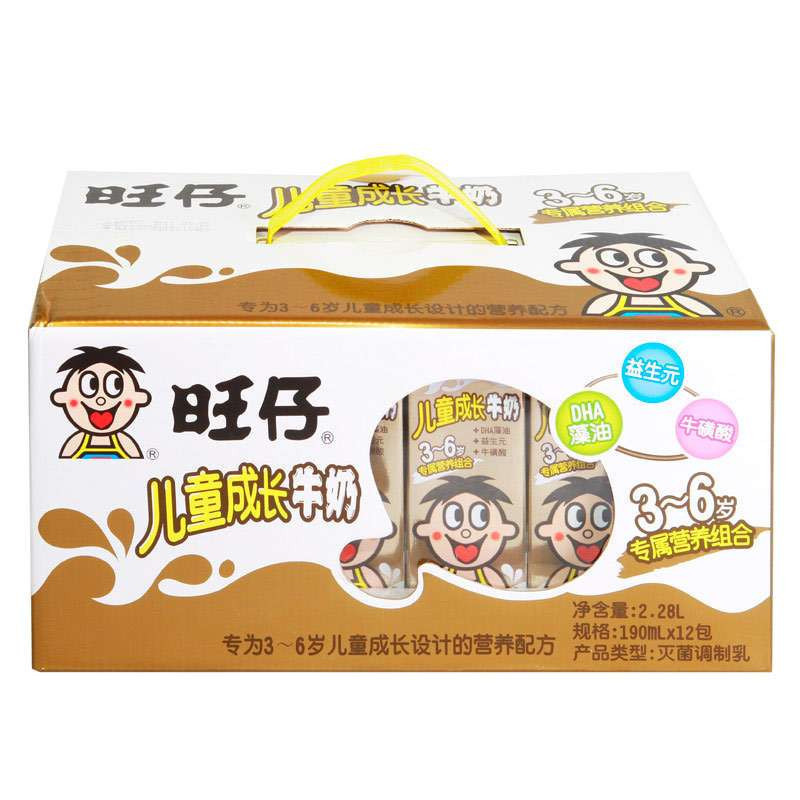 旺旺 旺仔儿童成长牛奶(3-6岁） 利乐装礼盒 190ml*12