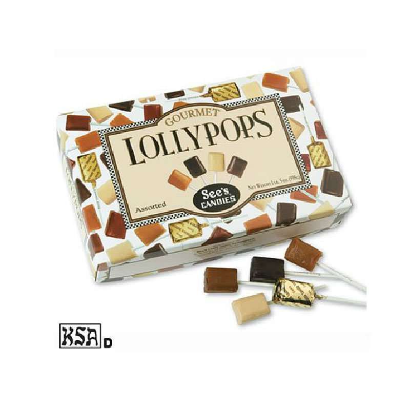 （美国直邮）See’sCandies4种口味棒棒糖30支大礼盒595G