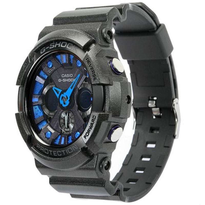 卡西欧g-shock系列ga-200sh-2adr动感双显男表高清实拍图