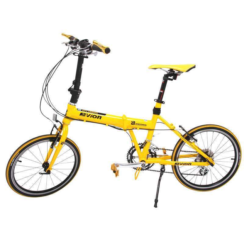 DTFLY飞行 20寸超轻快速折叠自行车2013款骑士20916 16级变速芒果黄