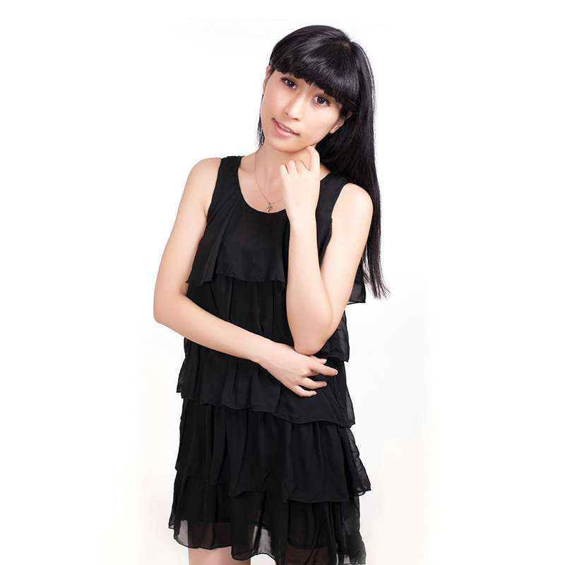 FRIZZ 女式 吊带连衣裙F11200424（黑色XL）