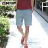 viishow 男士简约纯色短裤韩版潮裤 KD119(蓝色/30)