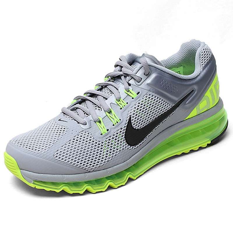 耐克AIR MAX+2013全掌气垫男跑步鞋554886-007灰/绿42