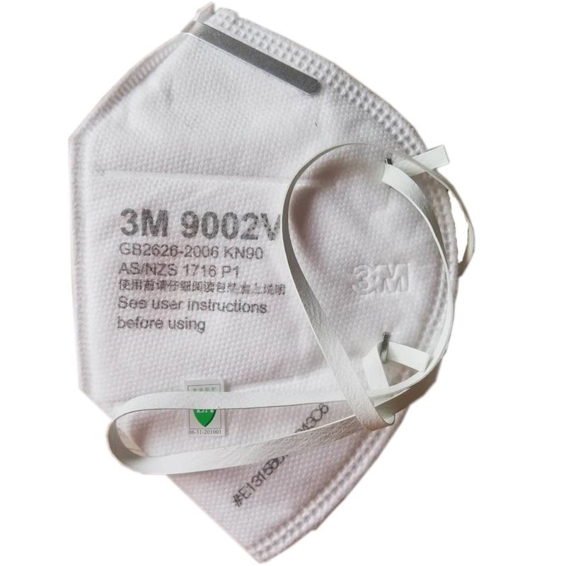 3M折叠式头戴带阀防颗粒物口罩散装9002V（5只装）