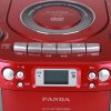 熊猫(PANDA) CD-800 便携式DVD播放机磁带收录机MP3播放器收录CD胎教机收音机USB音响（红色）