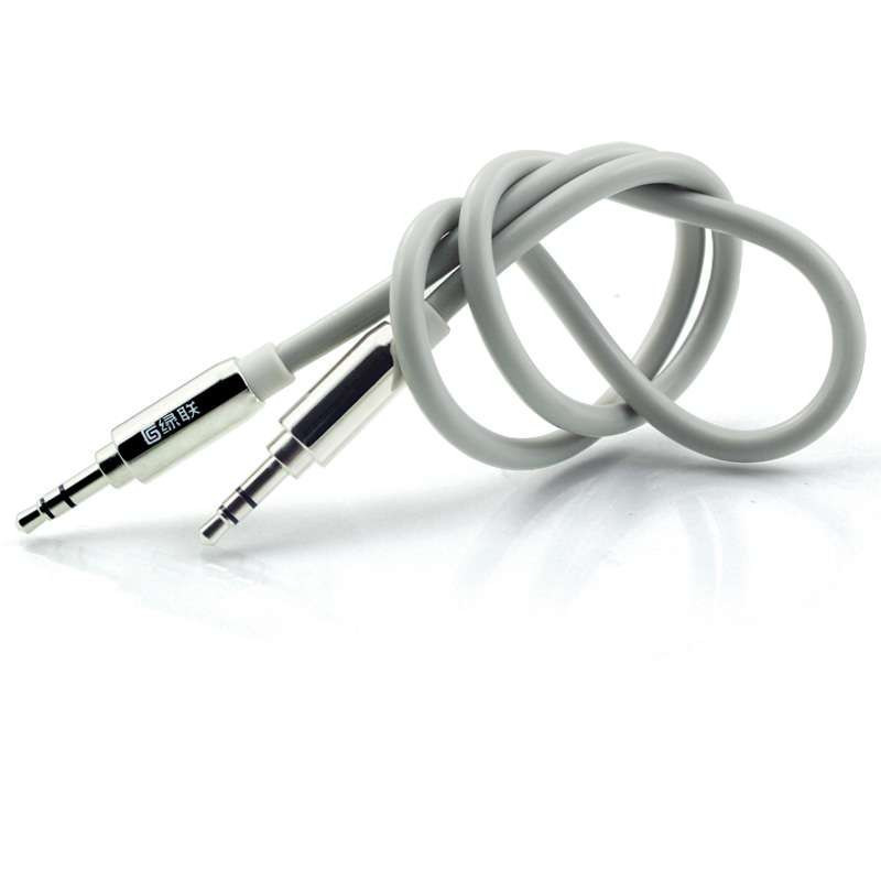 绿联（UGREEN）10553AUX车用音频线苹果iphone4ipodipad音频线3.5mm公对公对录线1米（灰色）