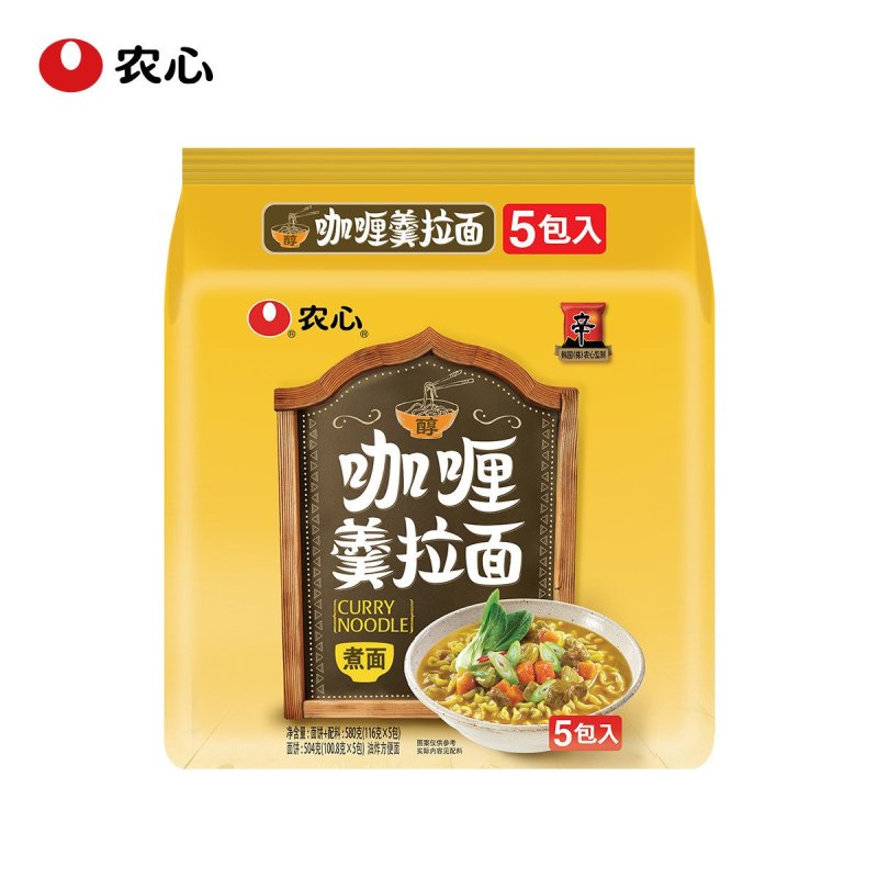 农心咖喱羹拉面五连包116g*5