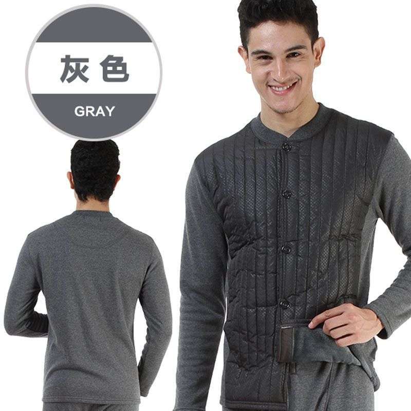 雪中飞2013年新品终极抗寒羽丝绒男士开衫(2色可选)XX1351003 灰色L