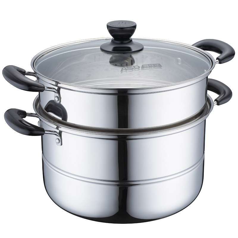 爱仕达双层复底 两层不锈钢蒸锅qvl1526