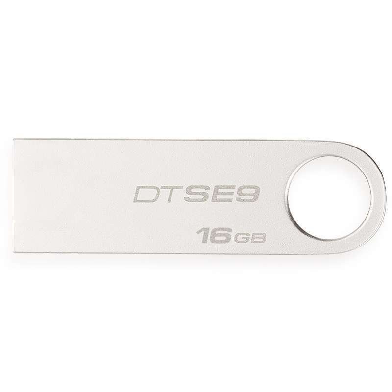 金士顿（Kingston）DTSE9H 16GB U盘 银色亮薄