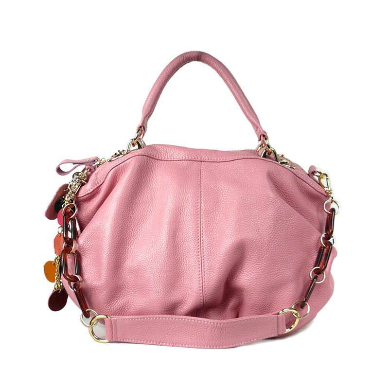 诗奈尔shinaier时尚休闲牛皮女包 多用包1308 粉色