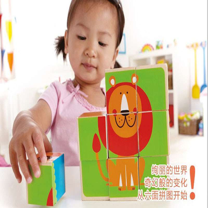 Hape 动物六面拼图 E0421