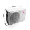 三菱重工 1匹 冷暖变频无氟家用挂机空调 SRKMC25H2VB