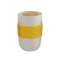 艾可思 时尚优乐杯陶瓷杯 情侣对杯奶茶咖啡杯 学生办公带盖大杯 370ml 黄色