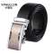 Kpaullon/卡普伦 商务潮男士头层牛皮自动扣皮带 铜扣真皮腰带 百搭裤带P0022 黑色