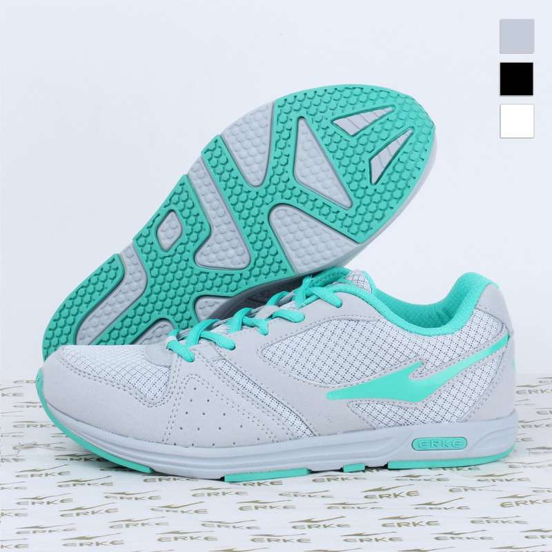 鸿星尔克erke正品2013新款透气跑步鞋女漫步鞋12113303081 黑色36码