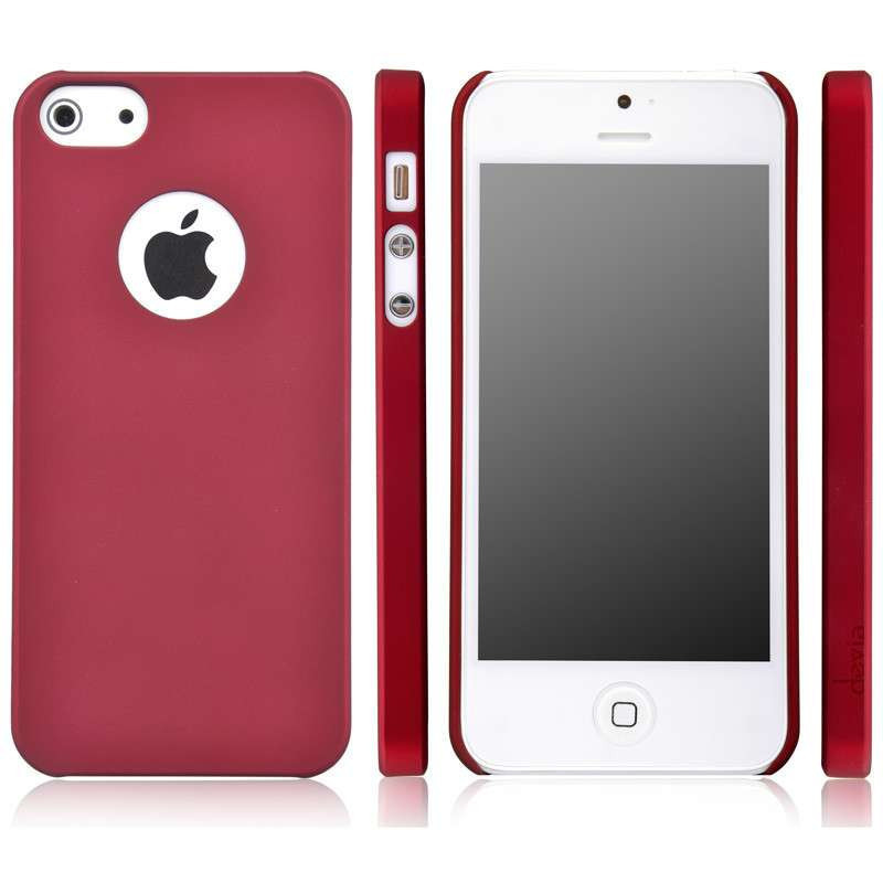 迪沃(devia) 零度皮质背壳系列 适用于苹果iPhone5/5S 手机保护壳/套 酒红色