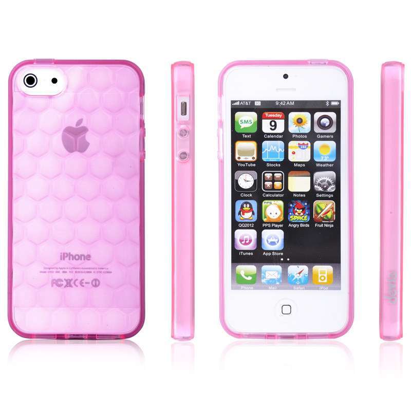 迪沃(devia) 梦幻水立方系列 适用于苹果iPhone5/5s 手机保护壳/套 透粉