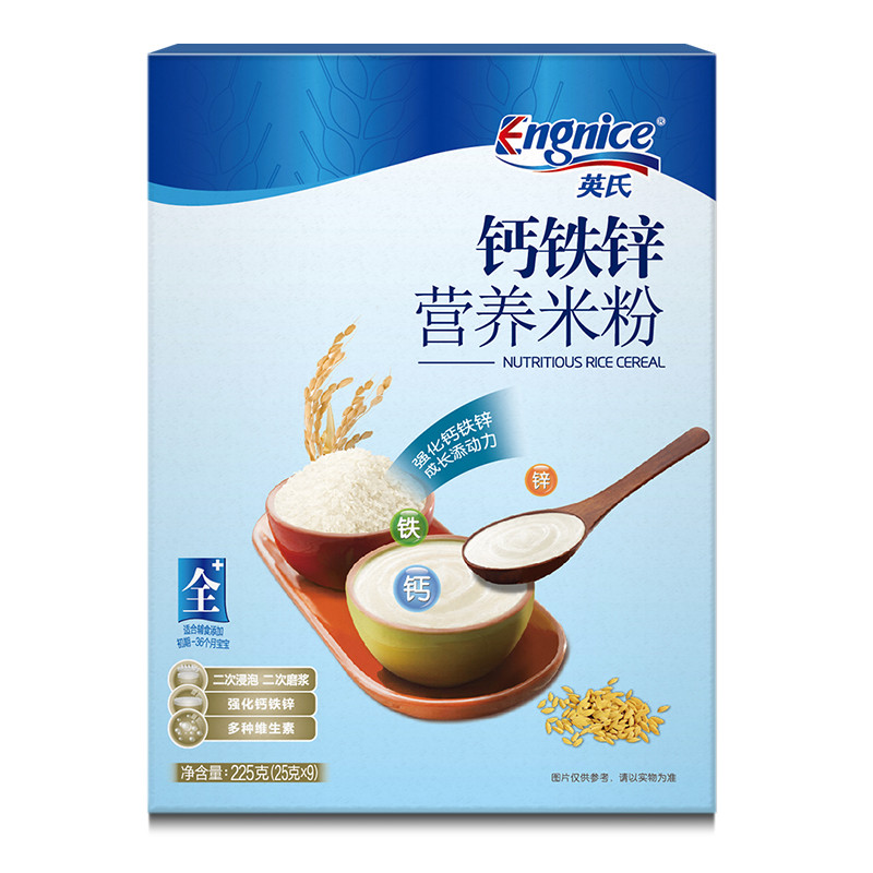英氏忆格钙铁锌营养米粉180g