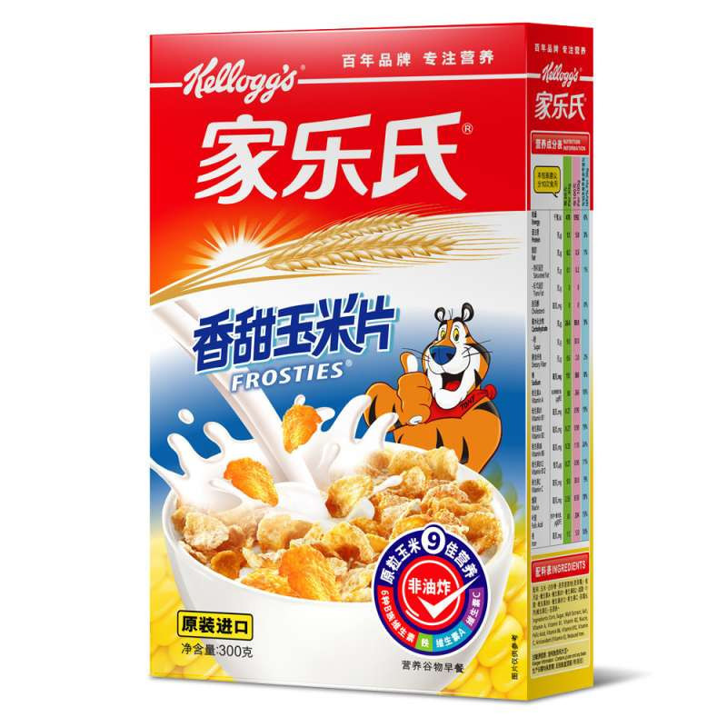乐氏（Kellogg’s）香甜玉米片300g 进口麦片 即食冲饮 营养谷物早餐