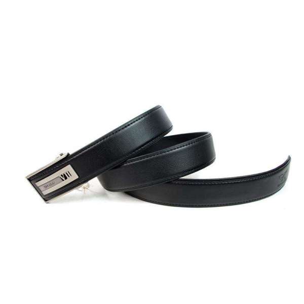 七匹狼septwolves新款男士皮带黑色真皮商务内穿式自动扣腰带7a3