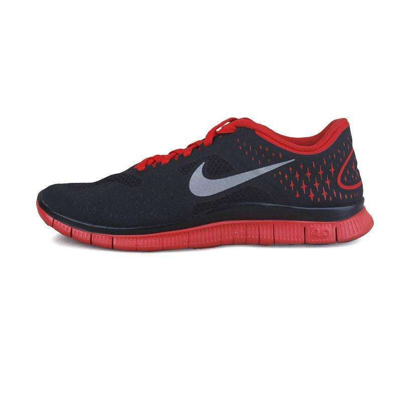 正品耐克 NIKE FREE 4.0 V2男子赤足跑步鞋 511472 黑红006 43码