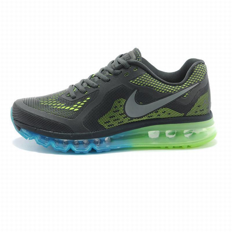 NIKE耐克男鞋正品2014 AIR MAX女子跑步鞋 621078-100-407-006-007 黑绿100 41码