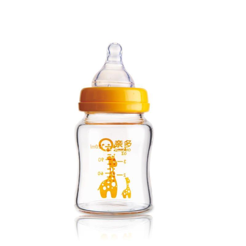 亲多QD1250宽口径玻璃奶瓶120ml