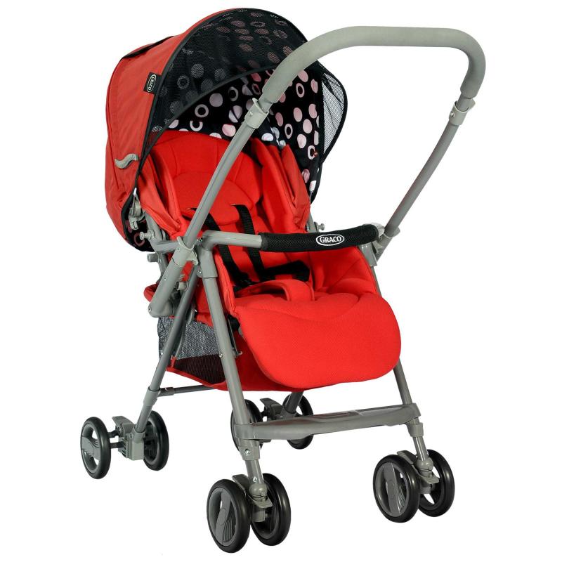 美国graco葛莱都市小精灵婴儿推车童车6ad0oubrn红黑色轻便可折叠双向