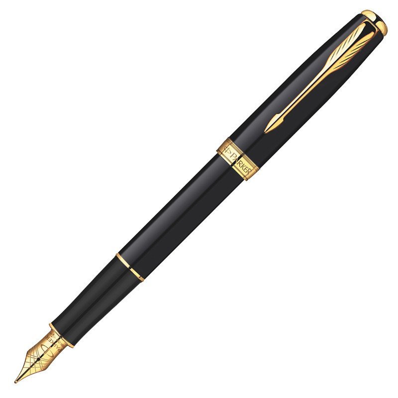派克(PARKER)卓尔纯黑丽雅金夹墨水笔