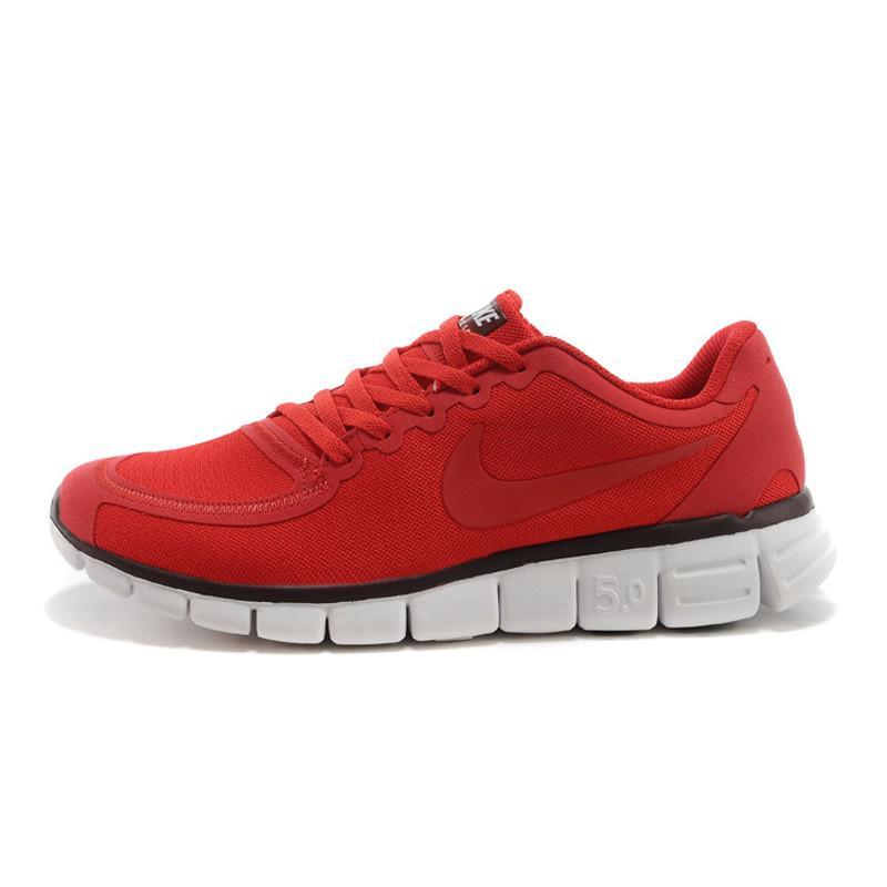 耐克跑步鞋男鞋子NIKE FREE赤足5.0跑鞋夏季透气运动鞋超轻女鞋511282-013 红色 40码