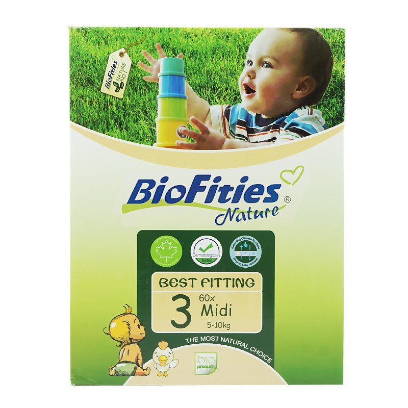 爱婴舒坦BioFities婴儿纸尿裤 美国原装进口尿不湿 3号M码(5-10kg)适用