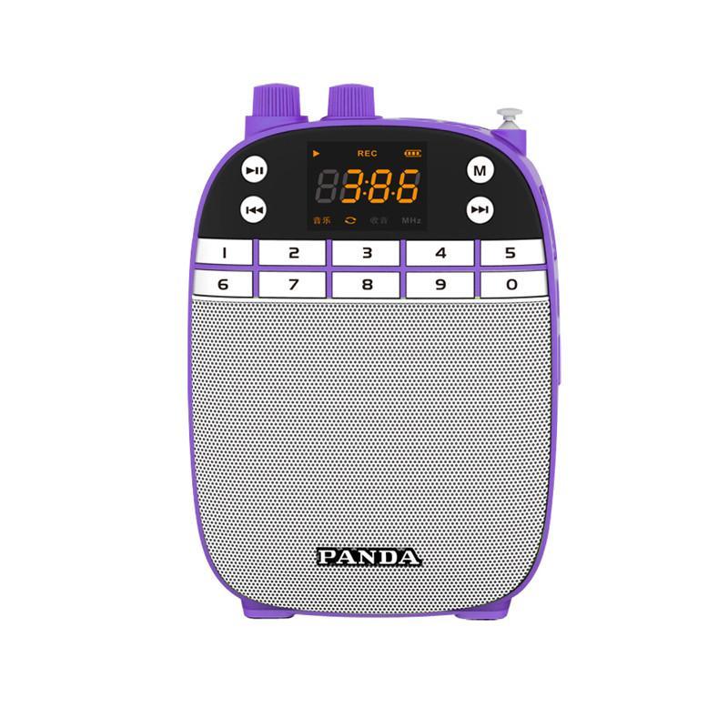 熊猫(PANDA) K5 扩音器数码播放器 教师教学专用喇叭便携式导游腰挂大功率广场扩音机 紫色
