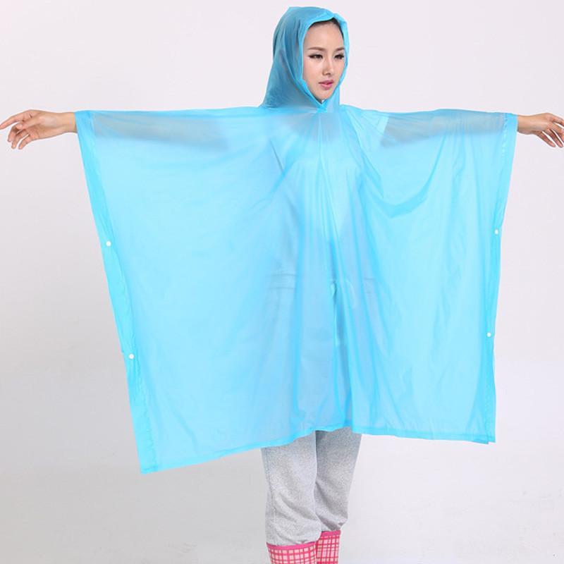 强迪演唱会旅游雨衣半透明雨衣便携雨披风衣式雨披非一次性雨衣 蓝色斗篷款