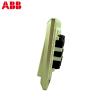 ABB开关面板86型墙壁开关德逸珍珠金色面板三开单控开关AE103-PG