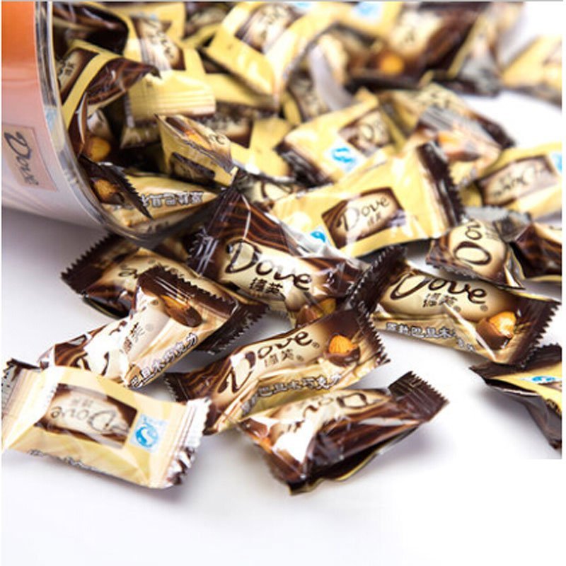 德芙原粒巴旦木巧克力200g高清实拍图