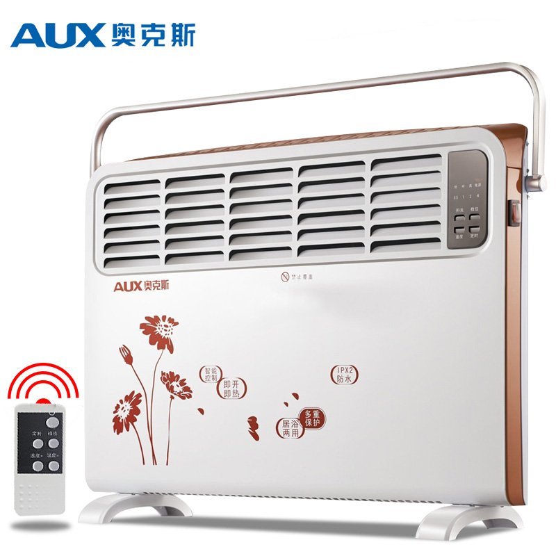 奥克斯（AUX）NDL200-B33R 欧式快热炉/取暖器/电暖气/电暖器 遥控款 欧式外观设计大尺寸 可定时