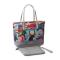 HATHOR女士包包2016秋冬新款时尚女包潮流印花手提包女单肩尼龙包 灰白色