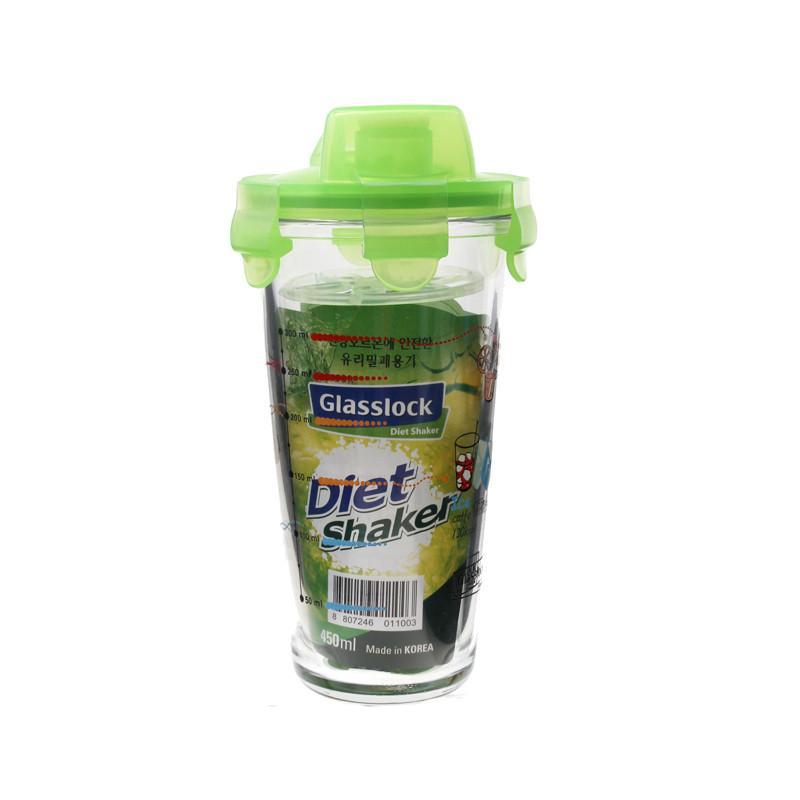 三光云彩(GLASSLOCK) 普通玻璃茶杯水杯泡茶杯 绿色PC318 450ml