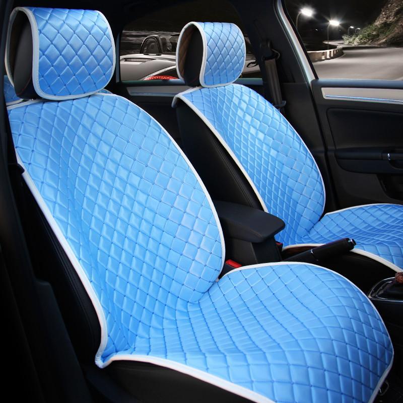卡客 牛奶丝汽车坐垫 四季通用秋冬汽车座垫冰丝车垫福克斯科鲁兹 蓝色妖姬