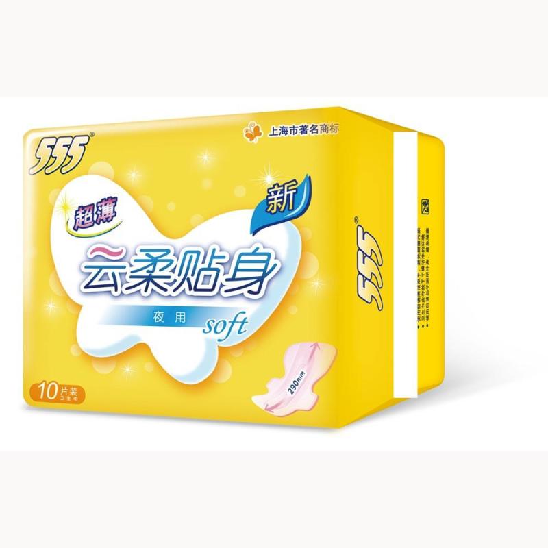 555/三五夜用卫生巾 超值系列超薄棉柔10片290mm