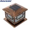 爱惟太阳能柱头灯led户外防水围墙灯具室外庭院门柱灯7158-30CM 25cm平顶古铜白光
