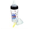 啾啾baby原装进口奶瓶 可爱妈妈宽口玻璃奶瓶 牛仔奶瓶240ml
