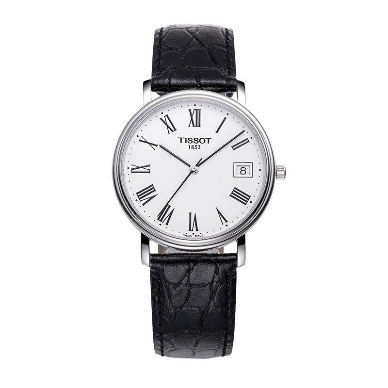 天梭TISSOT经典系列超薄男士皮革真皮表带石英手表T52.1.421.13 T52.1.421.13（皮带）